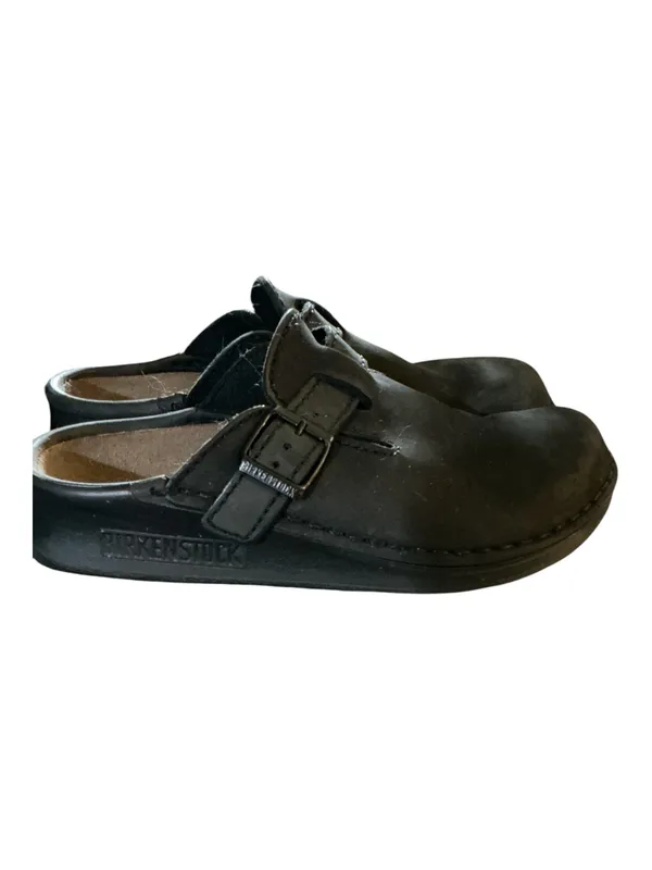 Birkenstock Kay PRO Black Leather Professional Non-Slip Work Clogs Sliders Unisex Size EU 38 US Women's 7 Men's 5 - Image 3