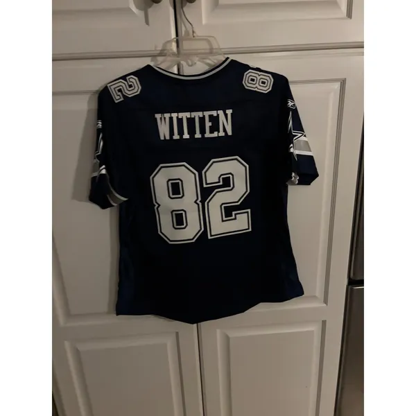 Reebok NFL Dallas Cowboys Jason Witten 82 Jersey Womens Large Navy Blue Football - Image 5