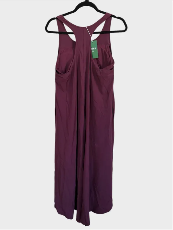 Size L Halara RacerPocket High Low Flowy Midi Quick Dry Casual Dress Amaranth - Image 4