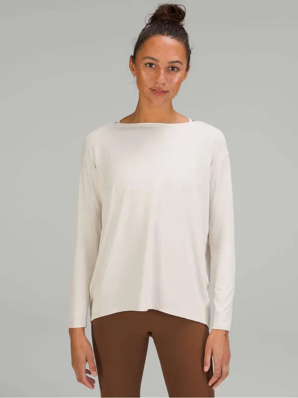 Lululemon Back in Action Long Sleeve Shirt Nulu In White Opal - Image 3