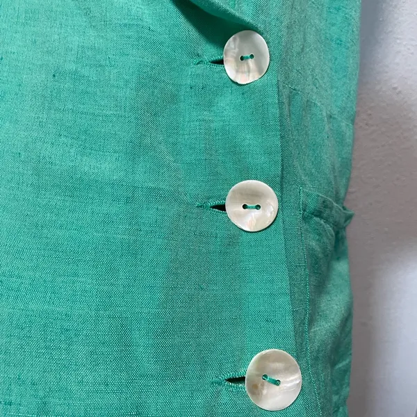 Show Me Your MuMu Teal Collared Top Size Small - Image 6