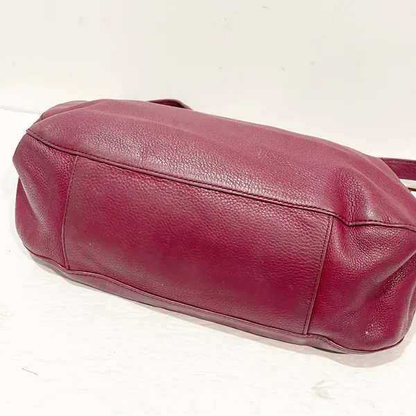 Tory Burch‎ Burgundy Mercer Slouchy Leather Hobo Bag - Image 7