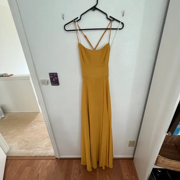 Lulus Dreamy Romance Mustard Yellow Backless Maxi Dress - Image 7