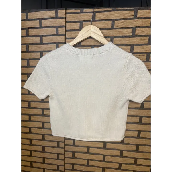 Happily Grey Cream‎ Beach Theme Crop Sweater With Bracelet Set Size Small - Image 2