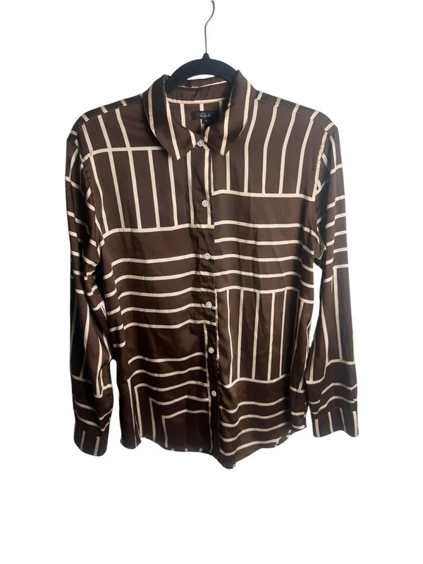 Rails Elias Shirt Brown Line Art M - Image 2