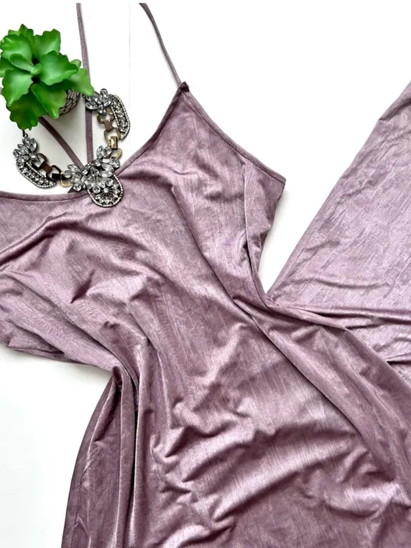 Free People Intimately She Moves Jersey Slip Dress Dusty Purple Size M - Image 9
