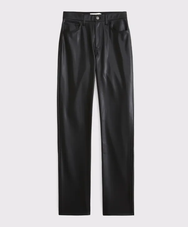 Abercrombie & Fitch Vegan Leather High Rise Pants - Image 6