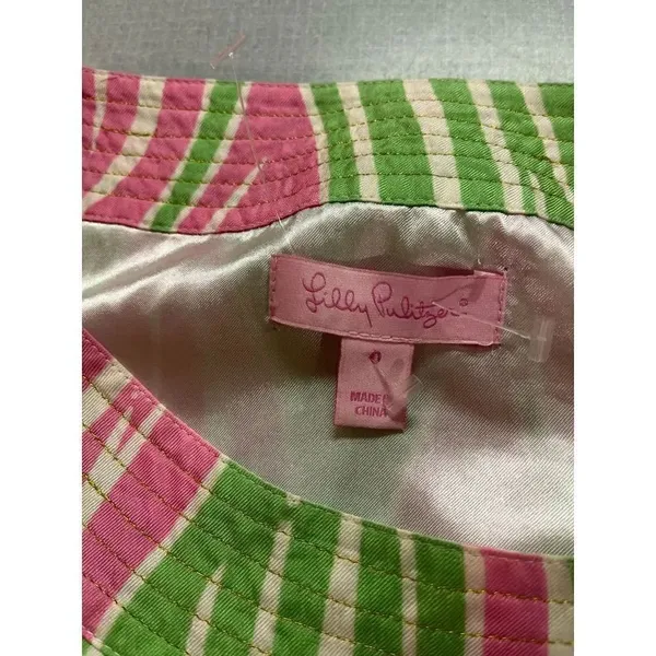 Lilly Pulitzer dress 100% silk side zip size 0 - Image 4