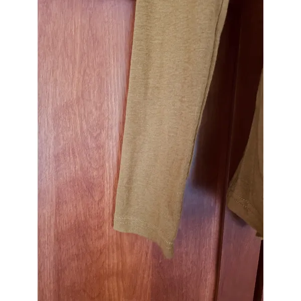 OGL Surplice Top Asymmetrical Hem Eco Mousse Brown Size Small NEW - Image 4