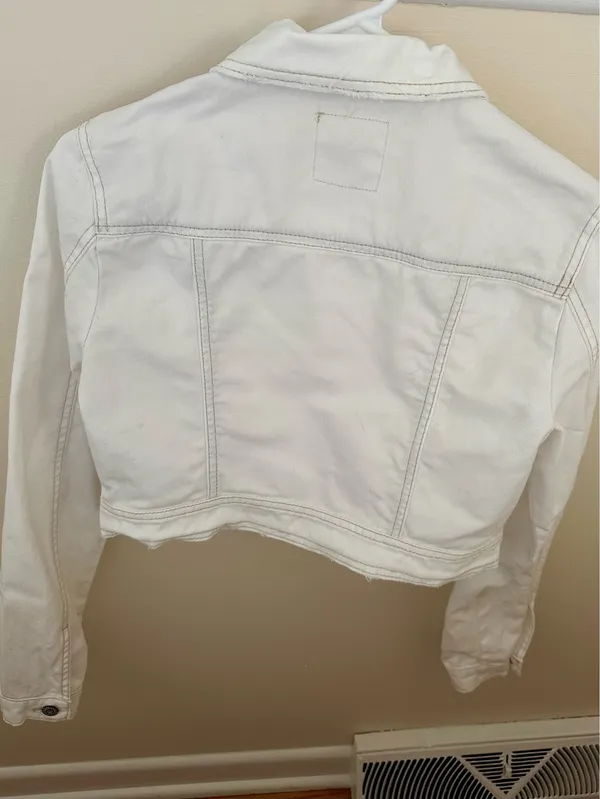 Free People Cropped Denim Jacket - Image 2