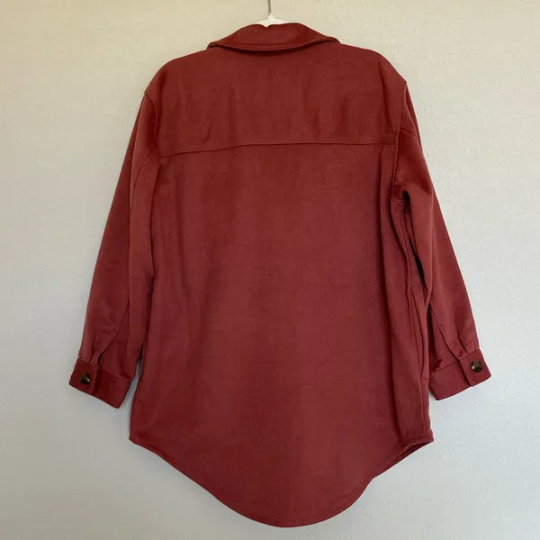 Old Navy Women’s Soft-Brushed Utility Shacket - Rust Red - Image 3