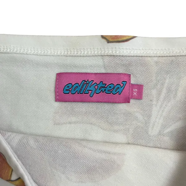 Edikted Lily Floral Butterfly Tube Top White Stretch Strapless Y2K Aesthetic XS‎ - Image 2