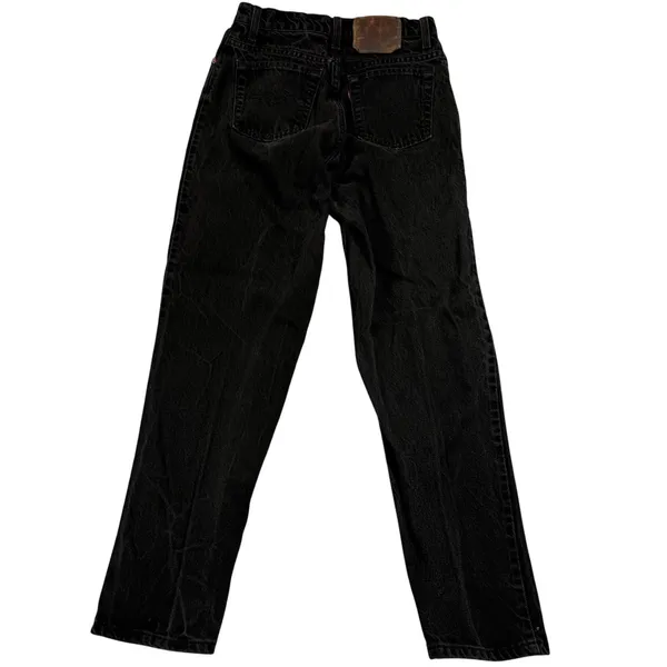 Levis Relaxed‎ Fit Jeans 9M Black Tapered High Rise Made In USA Vintage - Image 3