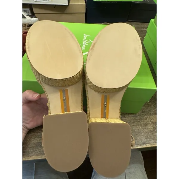 New Womens Sam Edelman Immie Ankle Strap Sand Suede Heeled Sandals‎ Size 10 M - Image 10