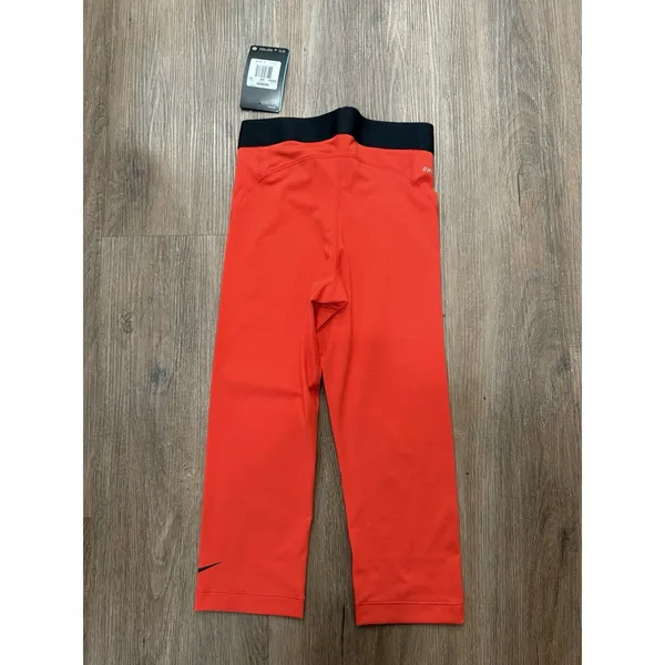 Nike Pro‎ Women's Dri-Fit Orange Compression Training Capri Leggings Size XS - Image 3