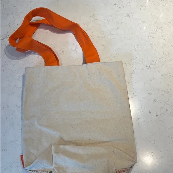Stylish Orange Scantron‎ Test Patterned Tote Bag - Image 2