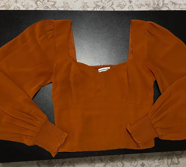 Abercrombie and Fitch Orange Long sleeve Top - Image 2