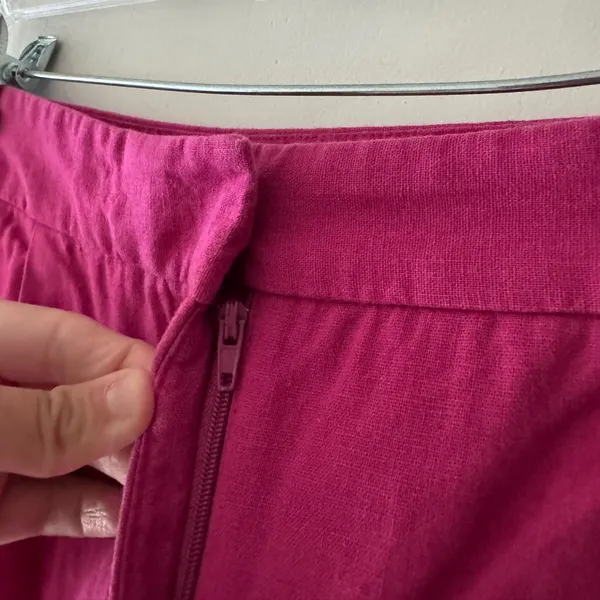 Zara Pink Fuchsia‎ Linen Blend Shorts - Image 2