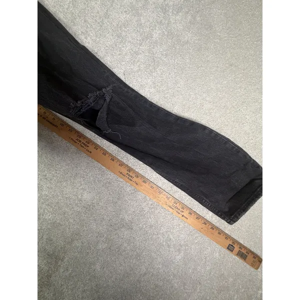 Abercrombie & Fitch The 90s Straight Ultra High Rise Jeans 27/4 Black Curve Love - Image 10