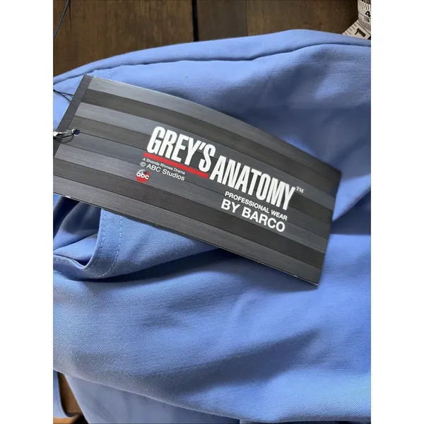 Grey's Anatomy 4232P Drawstring Scrub Pants Womens Size MP‎ Ciel Blue Barco New - Image 4