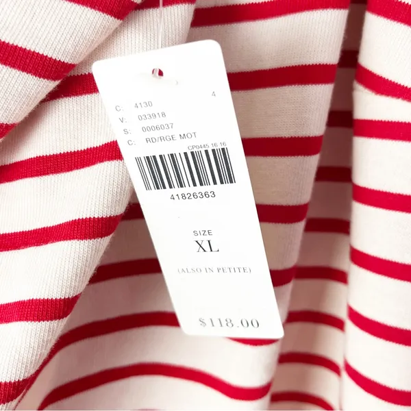 ANTHROPOLOGIE MAEVE 100% Cotton Marketa Striped One Shoulder Dress XL Nautical - Image 6