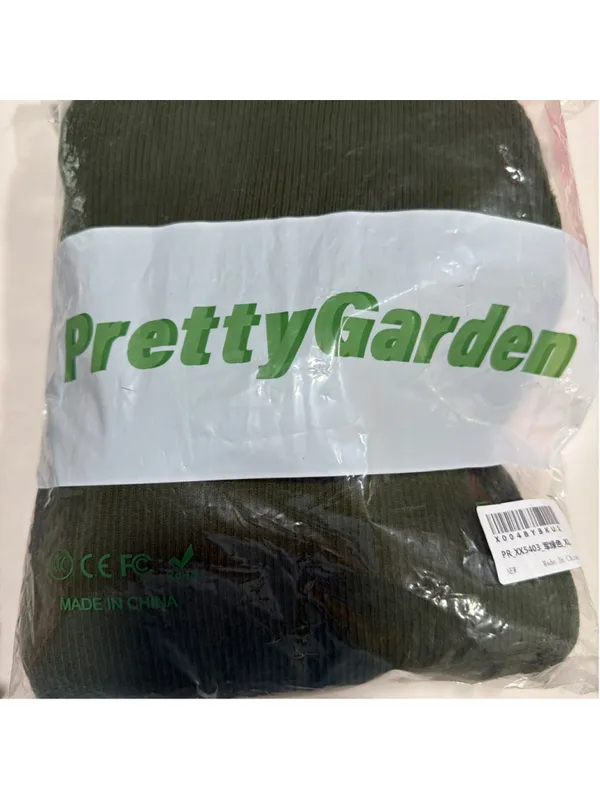 NEW PrettyGarden Green Off Shoulder Ribbed Knit Maxi Dress XL - Image 4