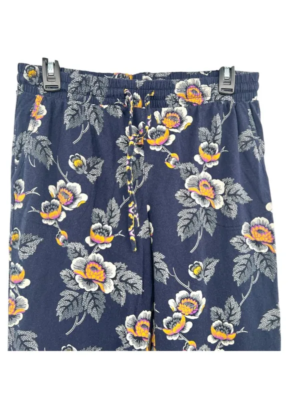 Vera Bradley Dottie Leaf Floral Pajama Set Navy Blue Size Medium - Image 11