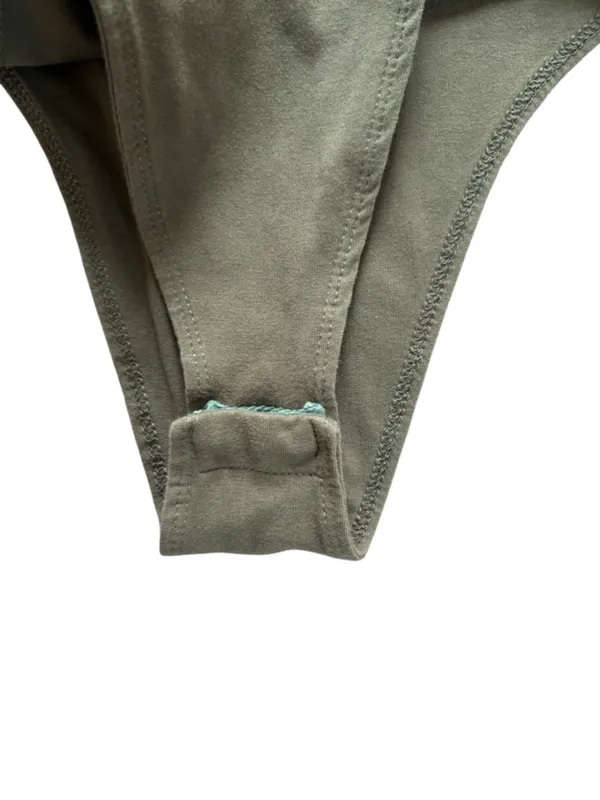 TOBI V Neck Scoop Back Olive Green Bodysuit Womens Size Small - Image 6