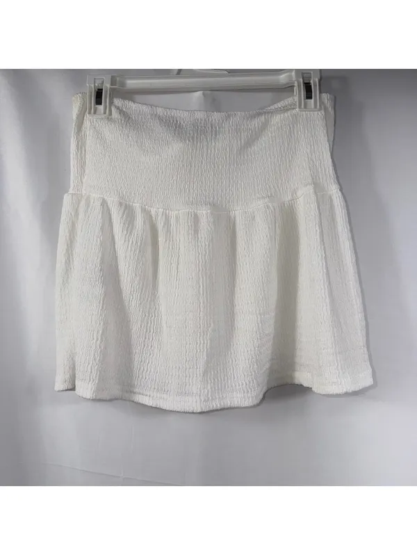 SHEIN White Textured Twist Front Top Size 4 - Image 5