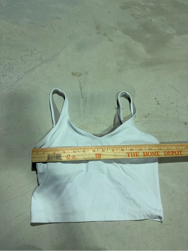 Lululemon White Women's V-Neck align Crop tank Top 8 - Image 7