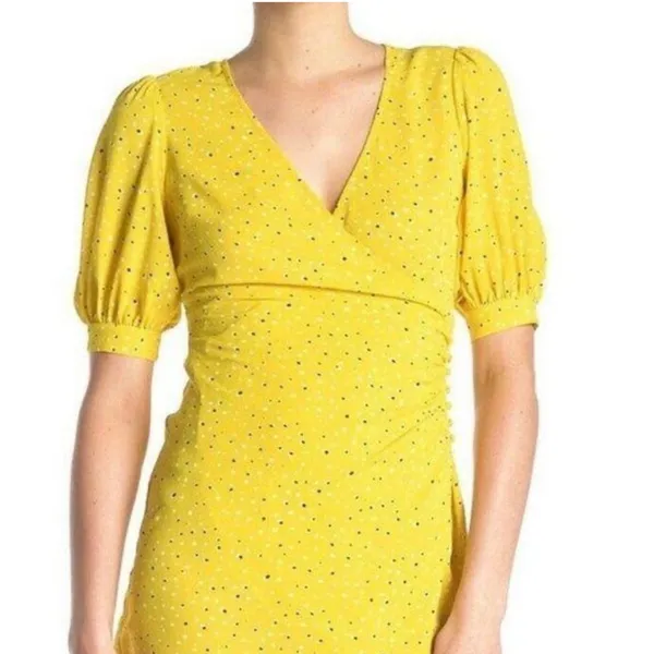 Lush Wrap Polka Dot Mini Dress - Image 2