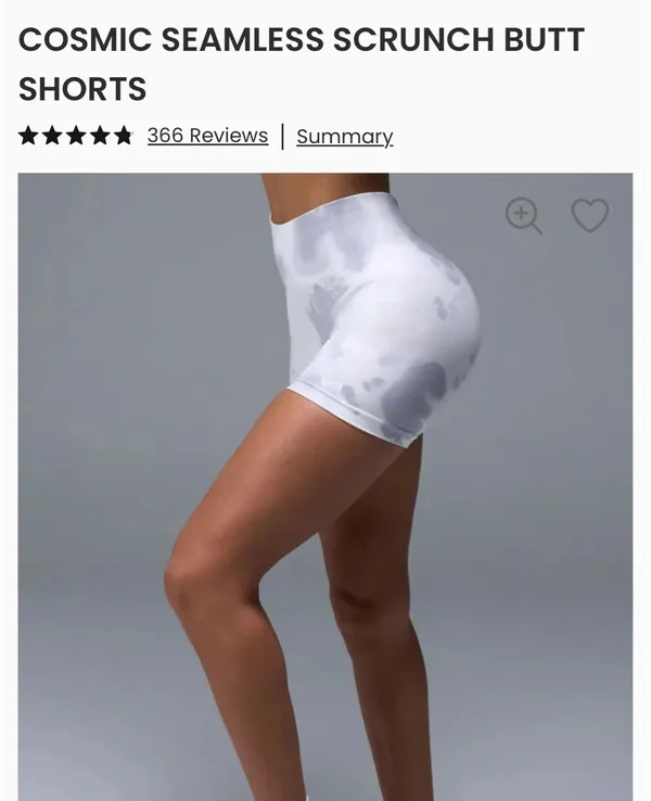 TLF Seamless Scrunch Shorts Gray - Image 3