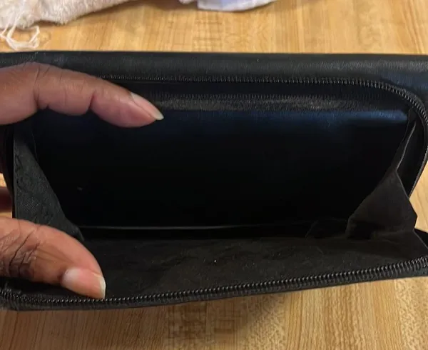 Calfskin leather wallet. Nice condition. Plenty of room for all your needs. - Image 4