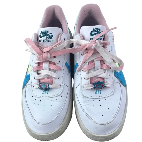 Nike Air Force 1 PLT.AF.ORM Women's White Pastel Low Top Athletic Sneakers 8.5 - Image 2