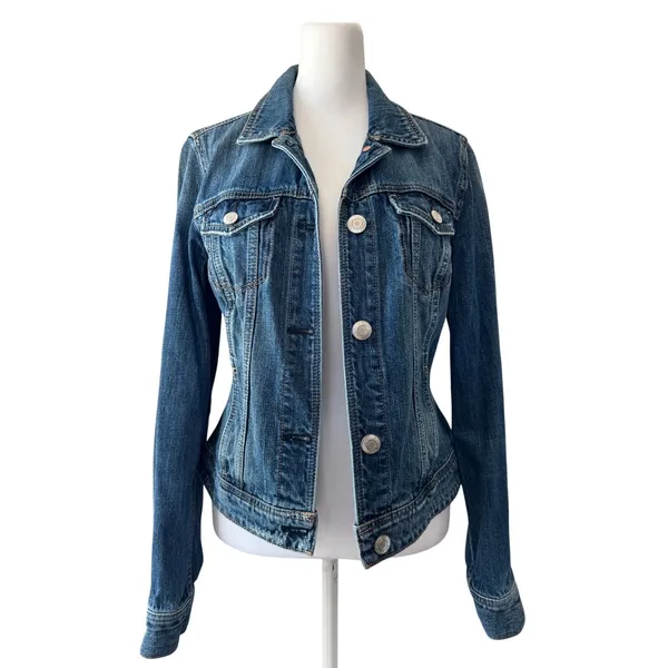 American Eagle 100% Cotton Medium Wash Denim Jacket - Image 2