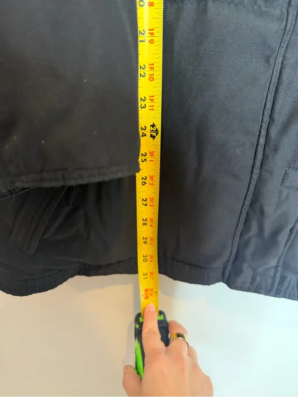 Lauren Ralph Lauren LRL Ski Black Down Coat Womens L Faux Fur Collar Vintage - Image 7
