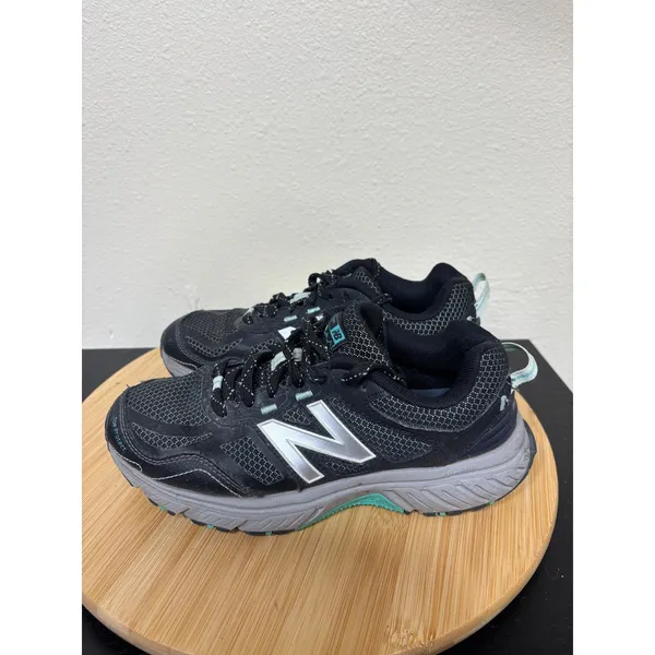 New Balance 510v4 Trail Running Shoes‎ Womens 6.5 Black Blue Silver All Terrain - Image 4