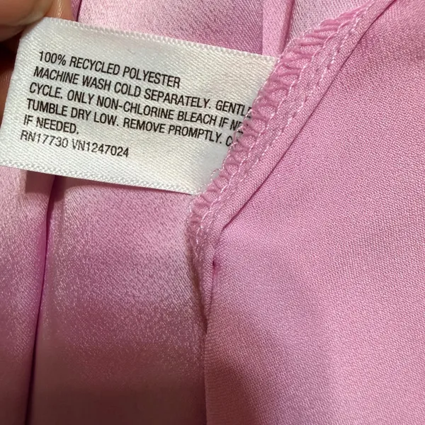 A New Day Pink Satin Midi‎ Slip Skirt XXL Elastic Waist Side Slit RN17730 - Image 5