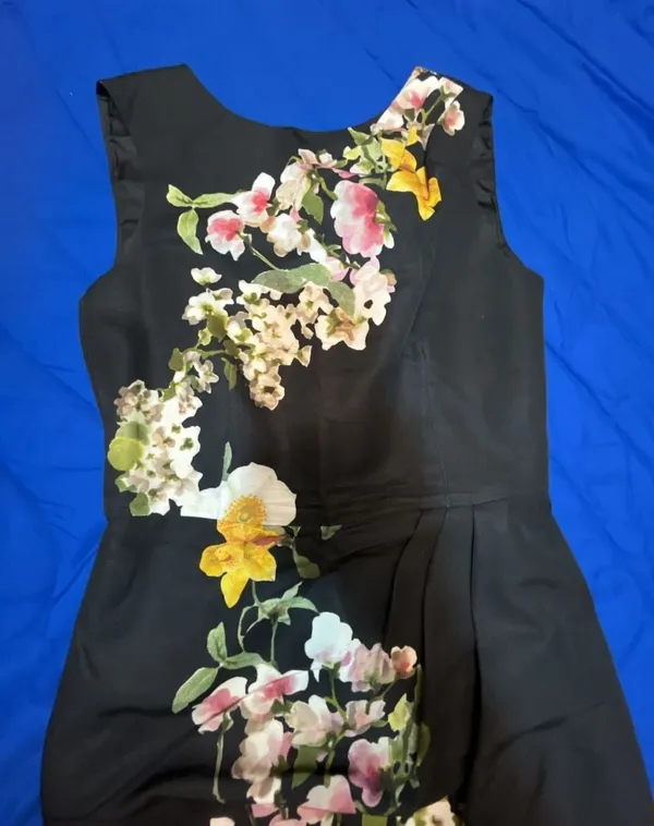 Brooks Brothers Floral Print Sleeveless Sheath Dress Size 0 - Image 4