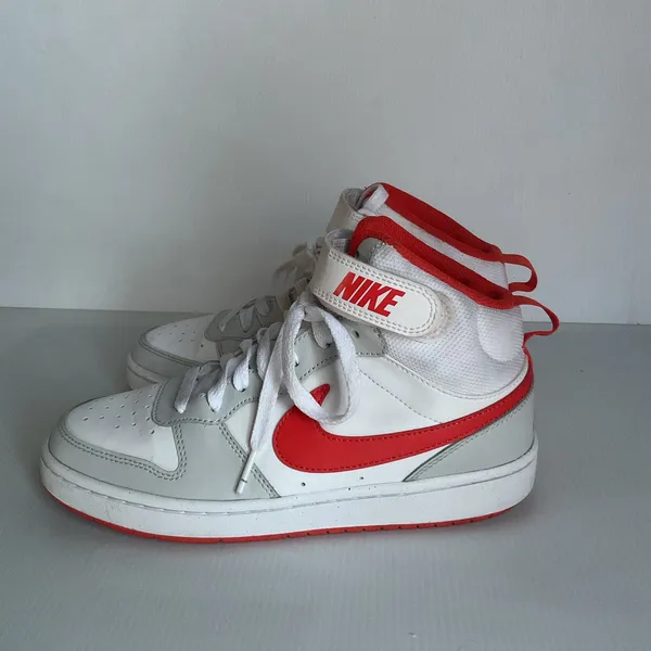 Nike Court Borough Mid 2 White Orange Sneakers Youth 5.5Y Women’s 7 - Image 3