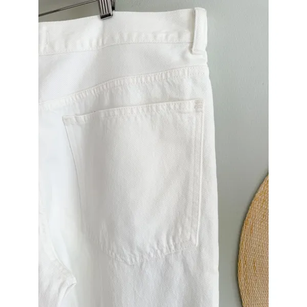 Madewell | NWT Low-Slung Baggy Jean White Wide Leg Denim | Sz 30 - Image 8