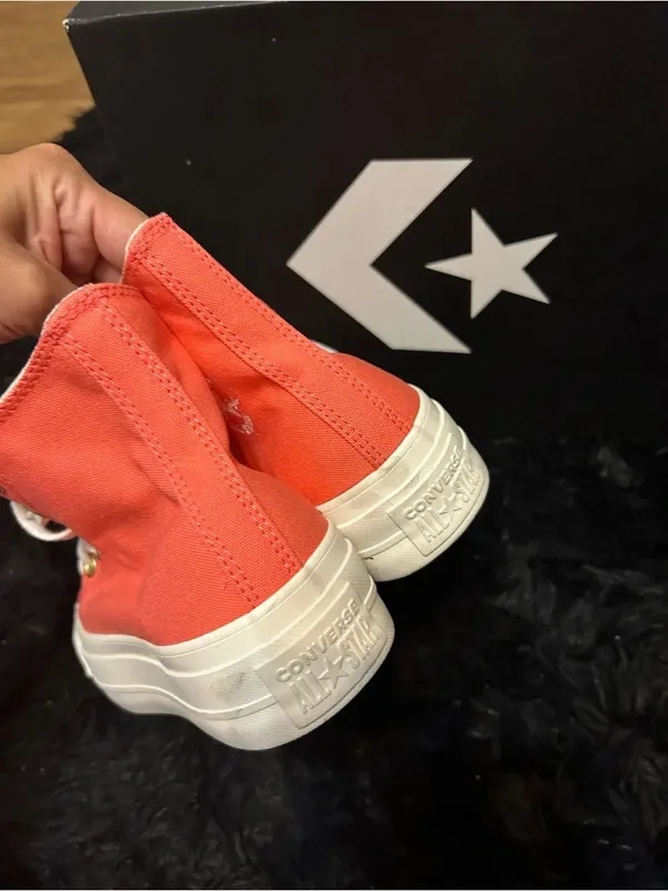 CONVERSE Chuck Taylor All Star Lift Platform High 'Watermelon Slushy' shoes sz 7 - Image 4