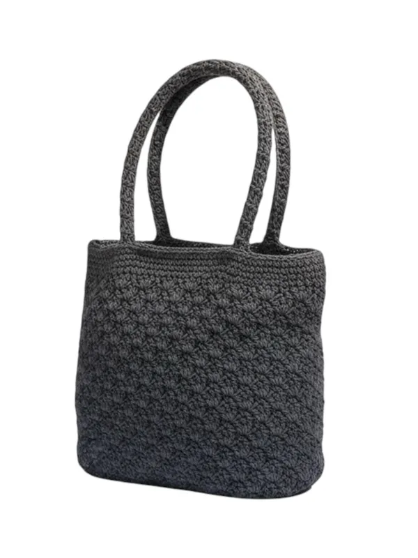 Express Paris 𖣴 Top Handle Woven Crochet Mini Handbag Bag 𖤗 Espresso Brown 𖤗 - Image 15