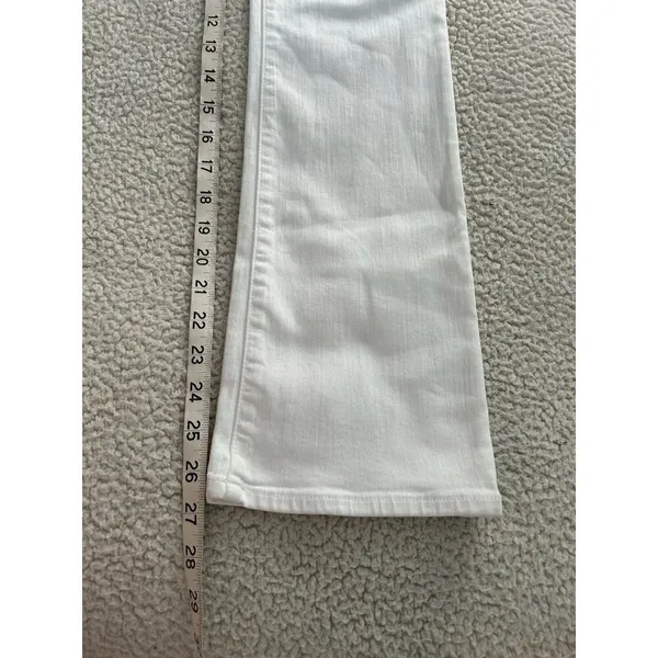 Madewell Mid Rise Kick Out Ankle Length Jeans Pure White Womens Size 23 - Image 14