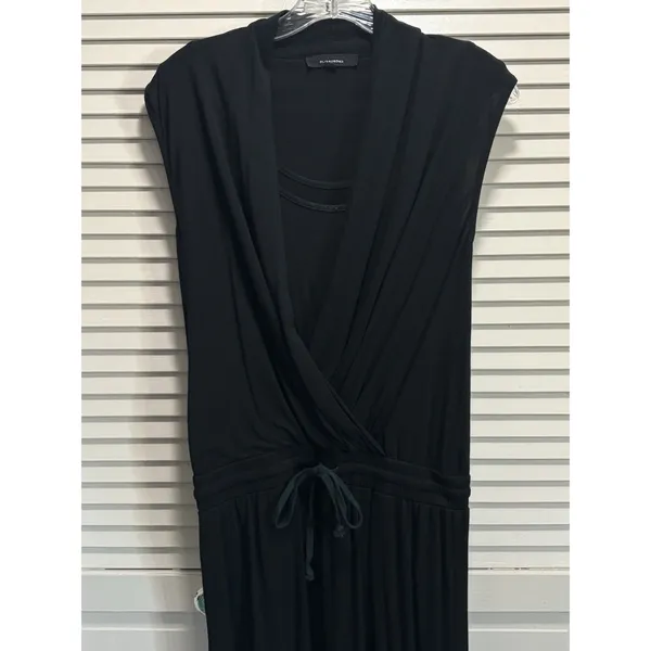 Oliviaceous Black Sleeveless Tank Maxi Dress Size Medium Elastic/Tie‎ Waist - Image 2
