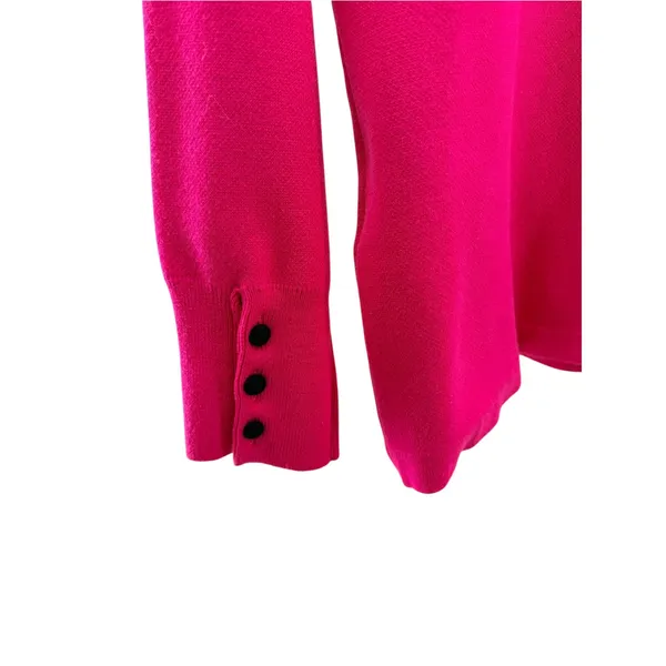 Karl Lagerfeld Paris Hot Pink Eiffel Tower Rhinestone Sweater M NWT Parisian - Image 7