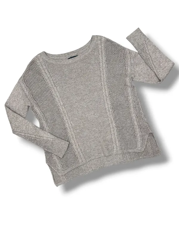 American Eagle Multi Knit‎ Lightweight Cotton Wool Blend Sweater Tan Medium - Image 12