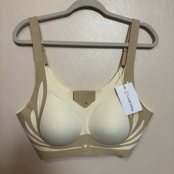 NWT‎ Lush Fitting Bra Women's Plus Mature Cream Beige Nylon Elastane Size 6 XL - Image 2