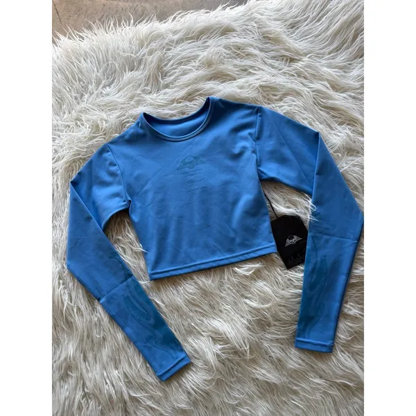 SKIMS Civil Regime No Tomorrow Sofie Crop Tee Blue Size XS - Image 3
