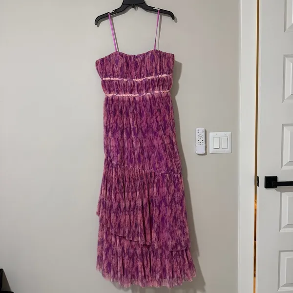Hutch Womens Strapless Renza Gown Maxi Dress Size 8 Pink Purple - Image 4